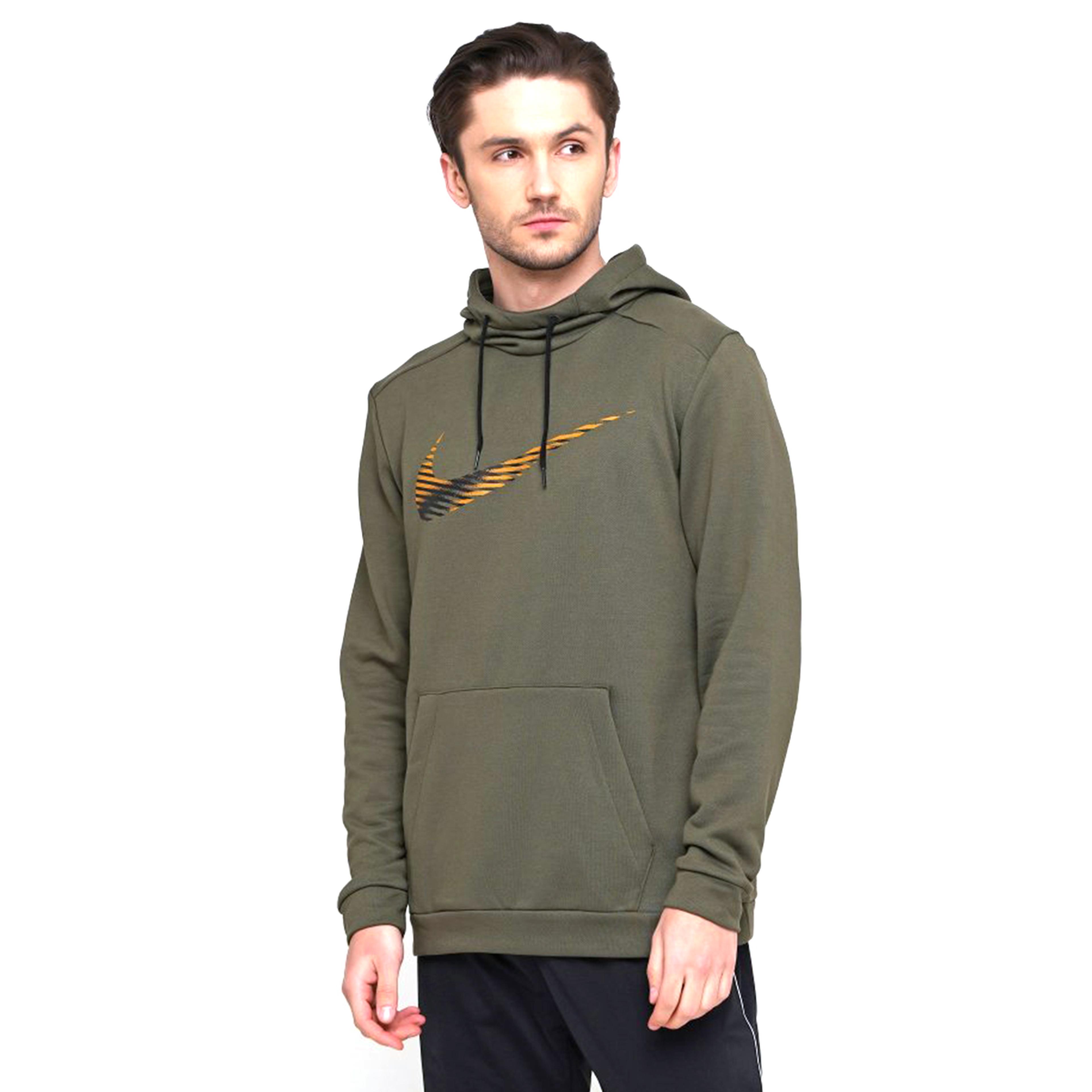 M Nk Dry Hoodie Po Swoosh Erkek Yeşil Antrenman Sweatshirt CJ4268-325