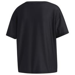W U-4-U Tee Kadın Siyah Günlük Stil Tişört GG3413