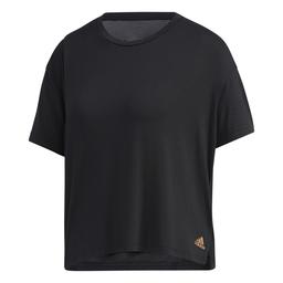 W U-4-U Tee Kadın Siyah Günlük Stil Tişört GG3413