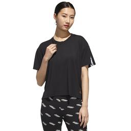 W U-4-U Tee Kadın Siyah Günlük Stil Tişört GG3413