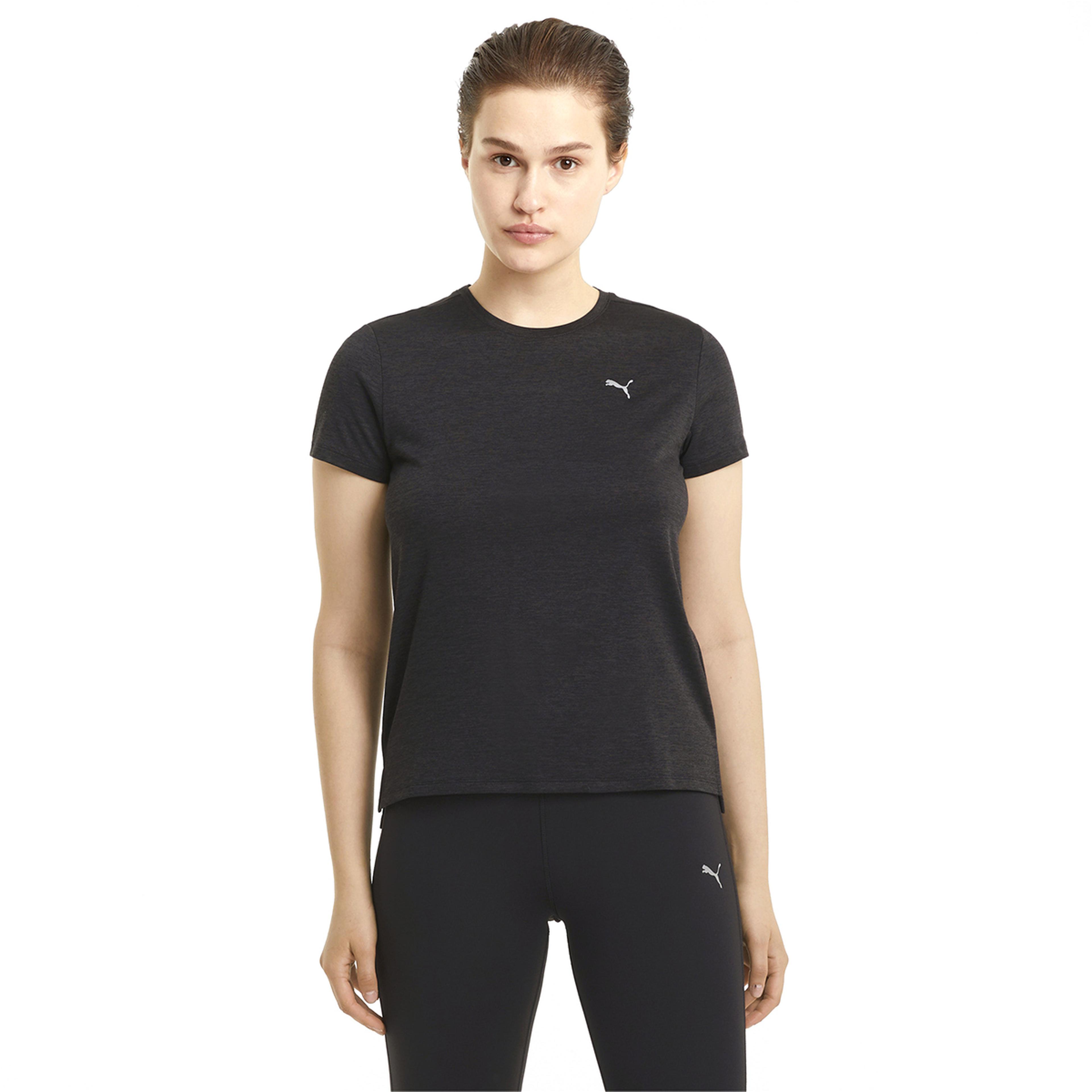 Run Favorite Heather Ss Tee W Kadın Siyah Antrenman Tişört 52018201