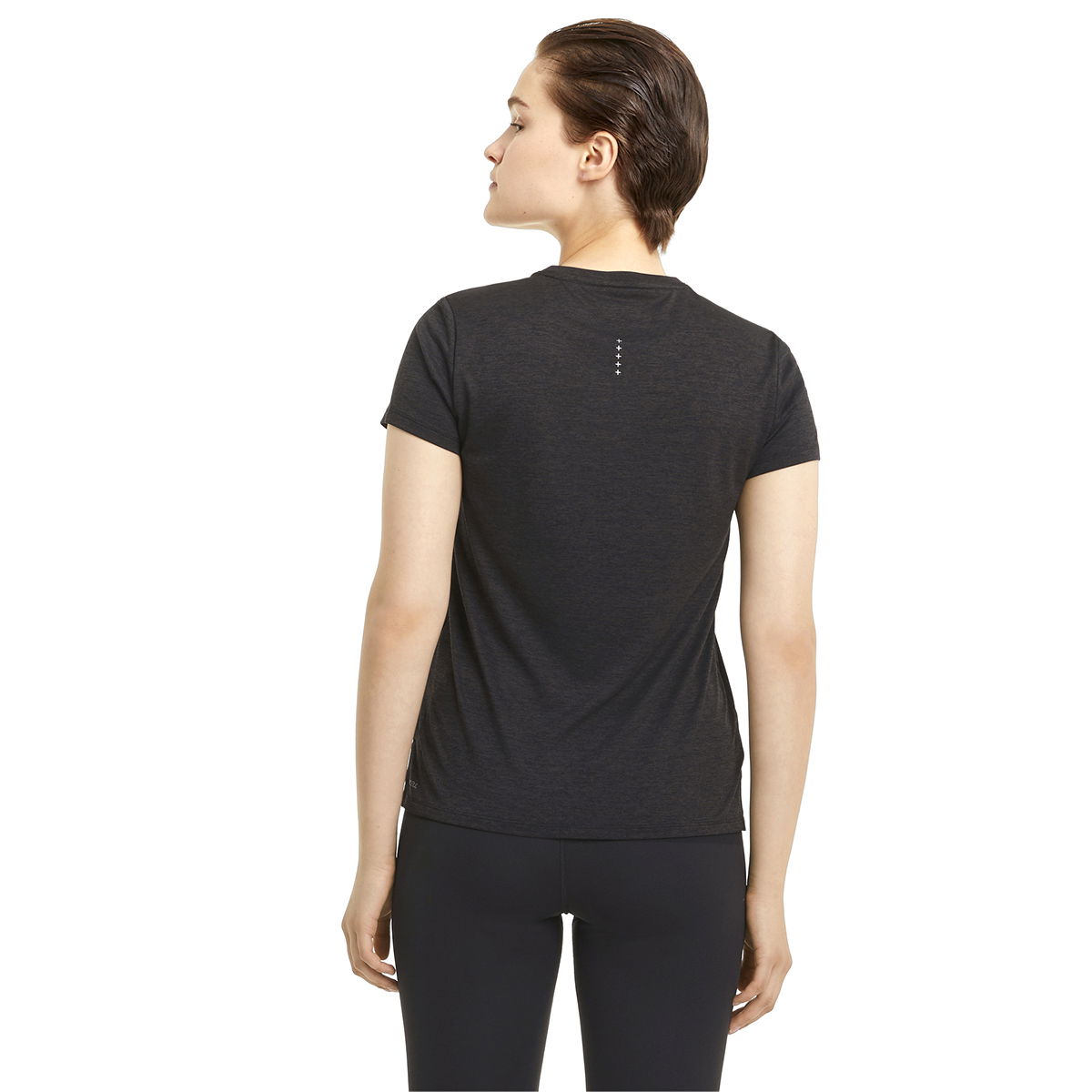Run Favorite Heather Ss Tee W Kadın Siyah Antrenman Tişört 52018201