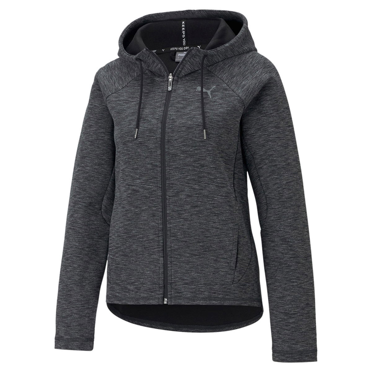 Evostripe Full-Zip Hoodie Kadın Siyah Günlük Stil Sweatshirt 58594501