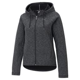 Evostripe Full-Zip Hoodie Kadın Siyah Günlük Stil Sweatshirt 58594501