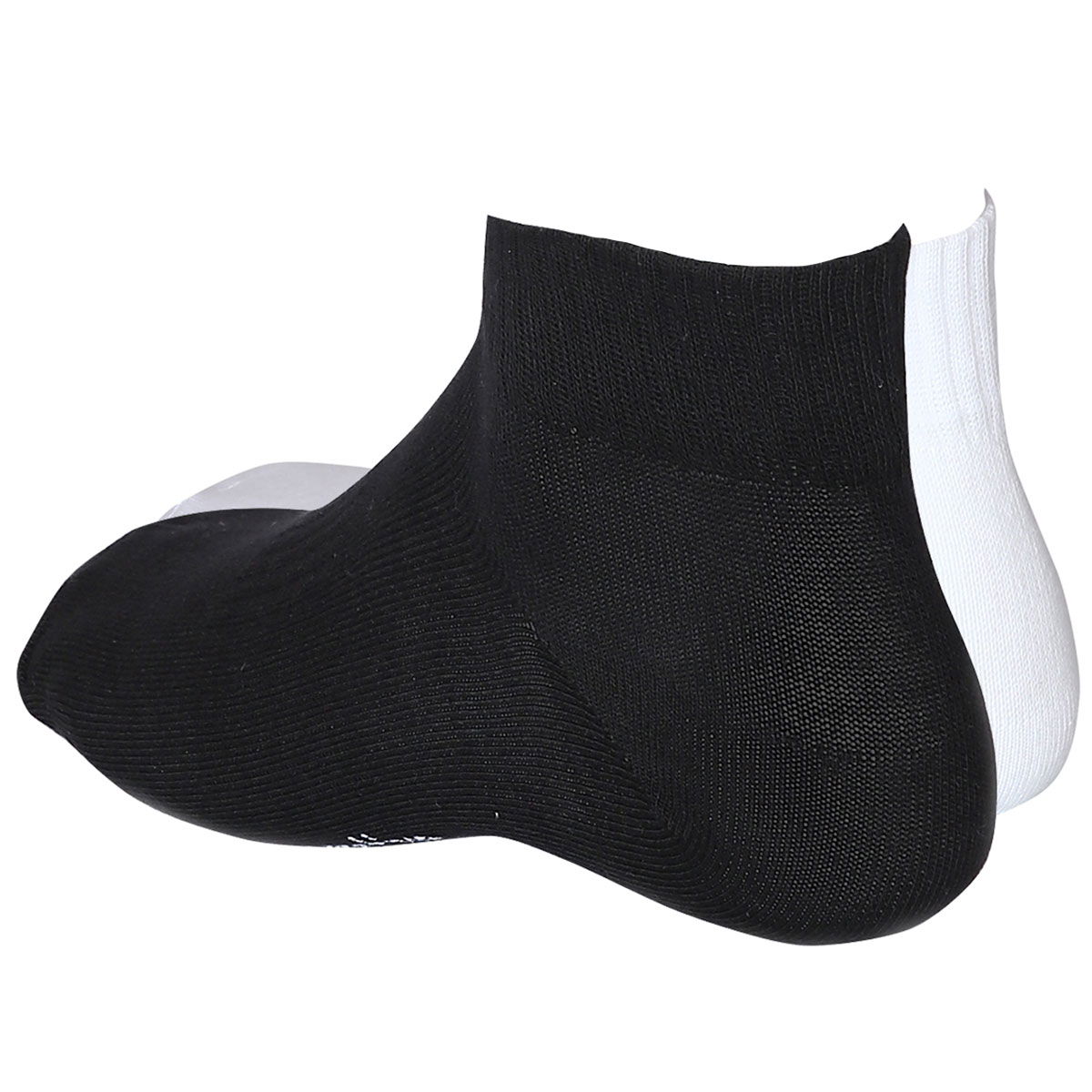 Unisex Siyah-Beyaz Günlük 2li Soket Çorap 2021002-SB
