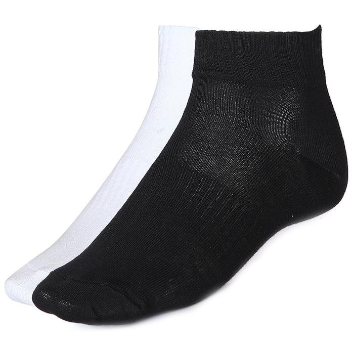 Unisex Siyah-Beyaz Günlük 2li Soket Çorap 2021002-SB 1279483