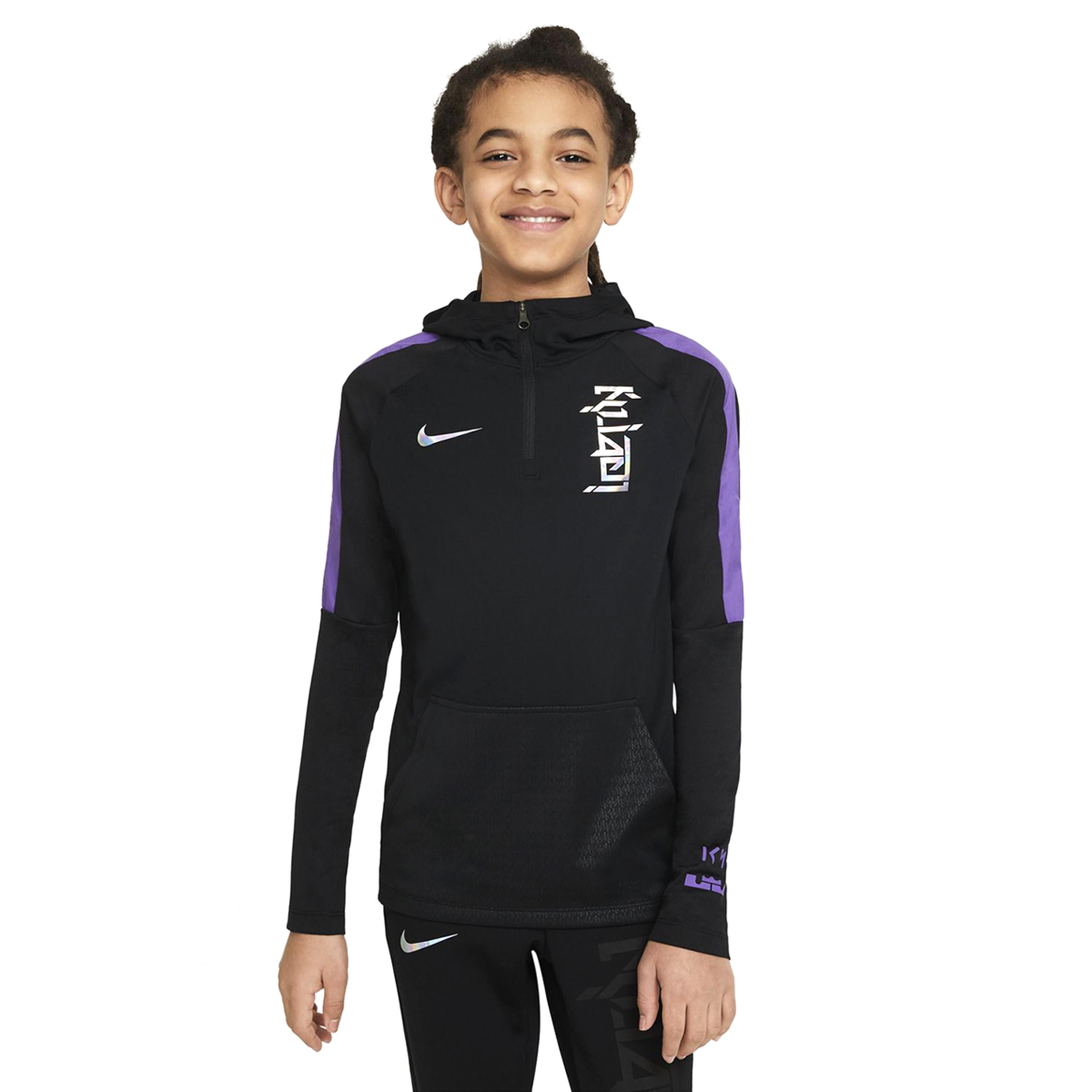 Km Y Nk Dry Hoodie Çocuk Siyah Futbol Sweatshirt CV1501-010