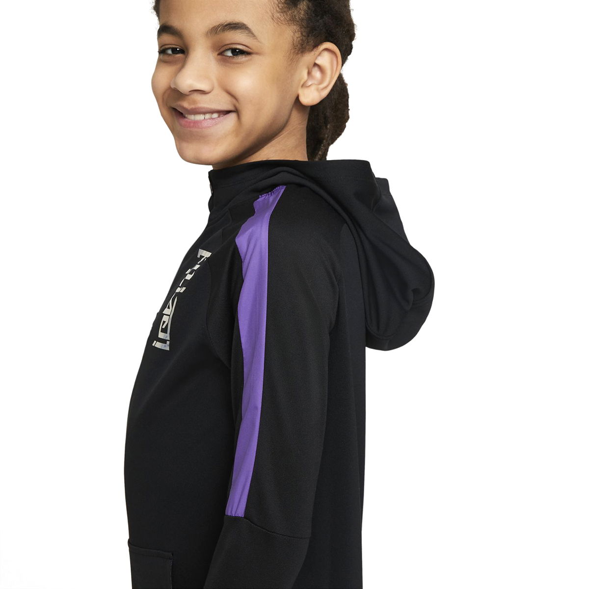 Km Y Nk Dry Hoodie Çocuk Siyah Futbol Sweatshirt CV1501-010