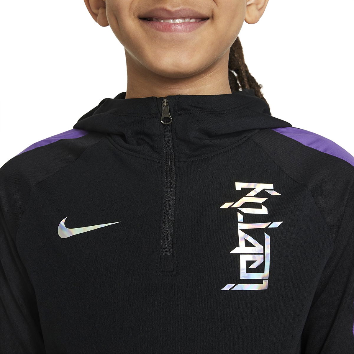 Km Y Nk Dry Hoodie Çocuk Siyah Futbol Sweatshirt CV1501-010
