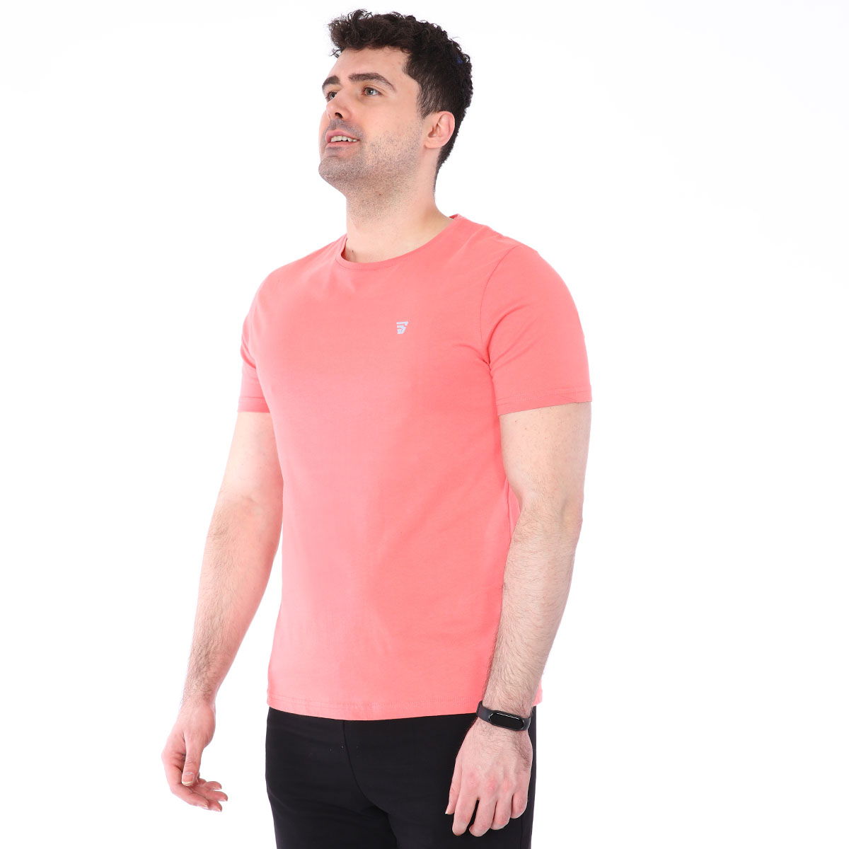 Spo-Basic Erkek Pembe Günlük Stil Tişört 710200-0MR-SP