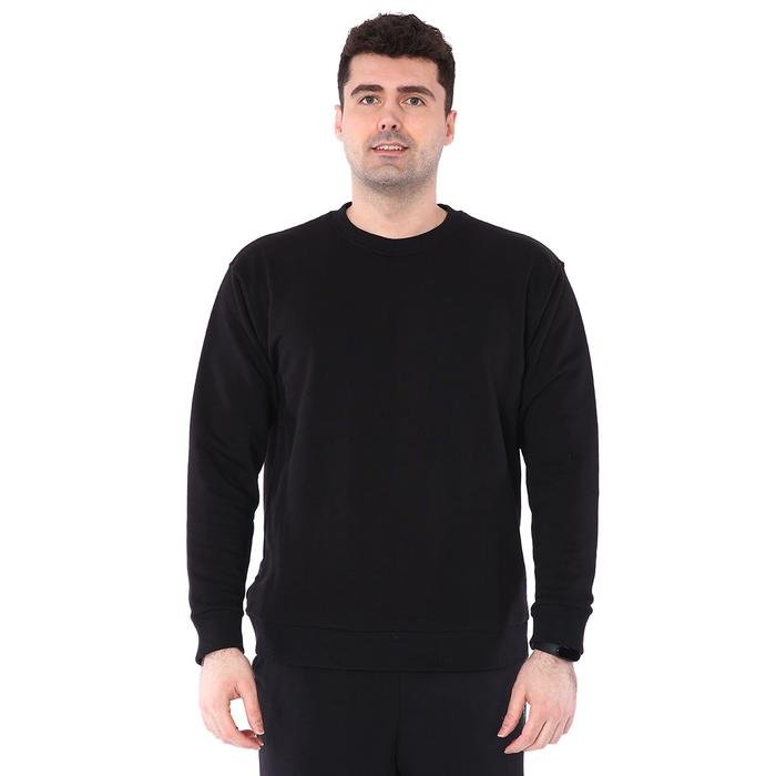 Spo-Oversweat Erkek Siyah Günlük Stil Sweatshirt 711238-SYH-R 1279522