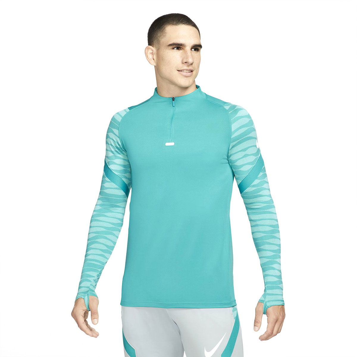 Dri-Fit Strke21 Dril Top Erkek Yeşil Futbol Uzun Kollu Tişört CW5858-356