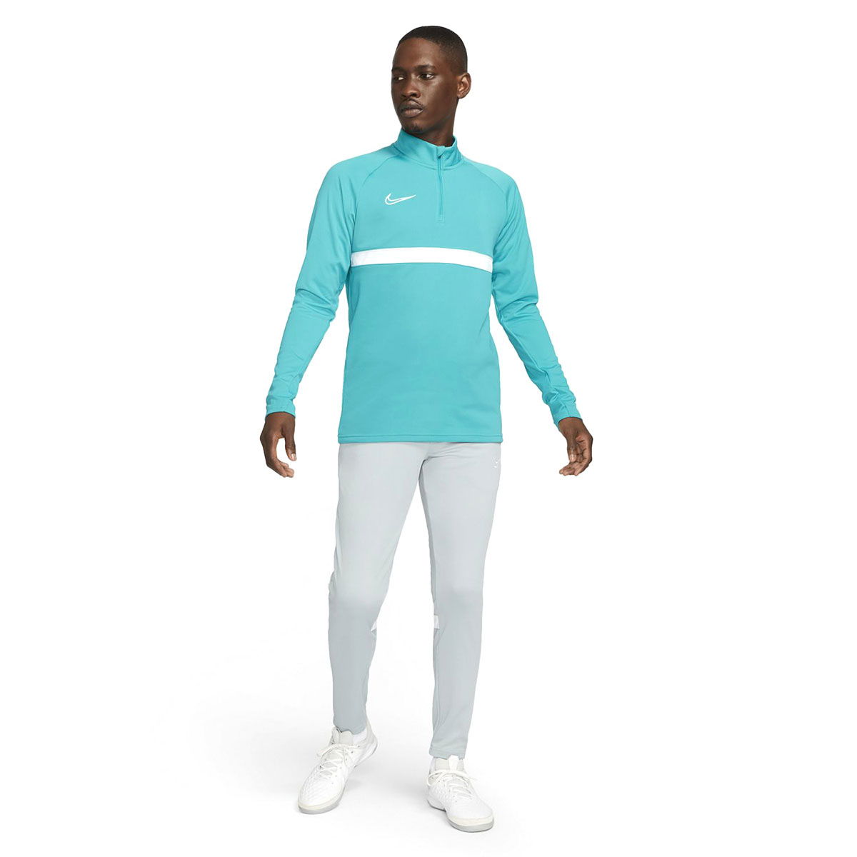 Dri-Fit Acd21 Dril Top Erkek Yeşil Futbol Uzun Kollu Tişört CW6110-356