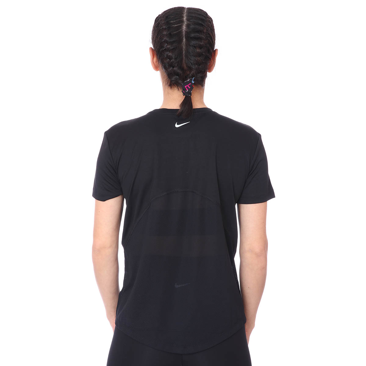 W Nk Miler Top Ss Kadın Siyah Koşu Tişört AJ8121-010