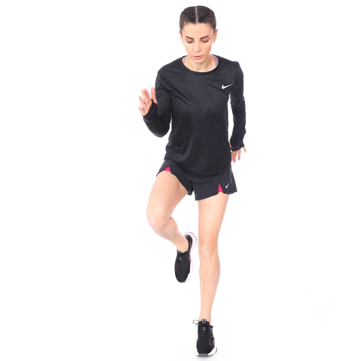 Miler Top Ls Kadın Siyah Koşu Uzun Kollu Tişört AJ8128-010