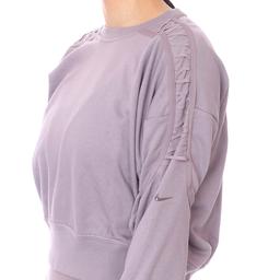 W Nk Thrma Flc Crop Lc Ls Crew Kadın Mor Antrenman Uzun Kollu Tişört DA0447-531