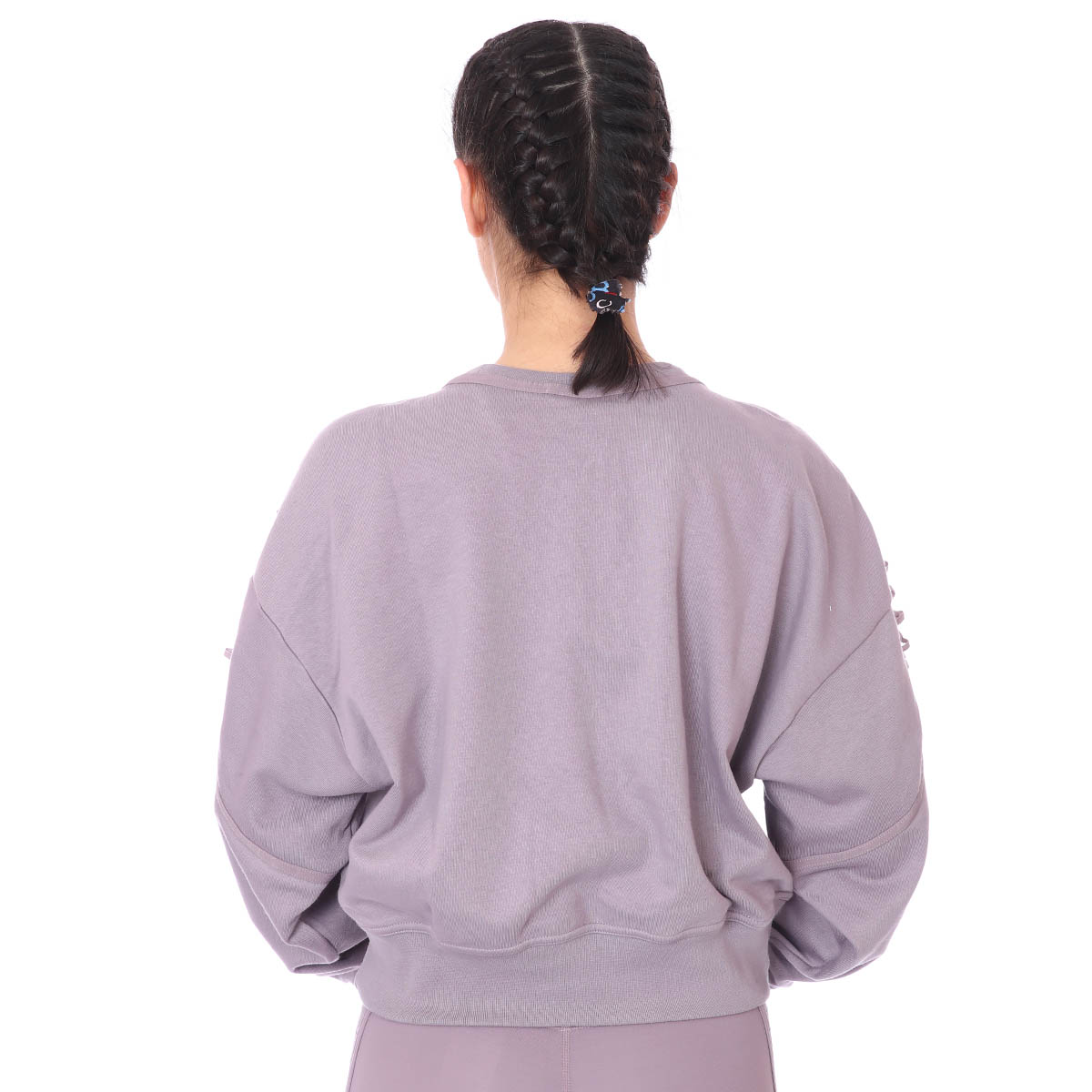 W Nk Thrma Flc Crop Lc Ls Crew Kadın Mor Antrenman Uzun Kollu Tişört DA0447-531