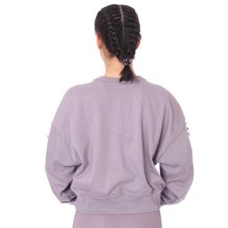 W Nk Thrma Flc Crop Lc Ls Crew Kadın Mor Antrenman Uzun Kollu Tişört DA0447-531