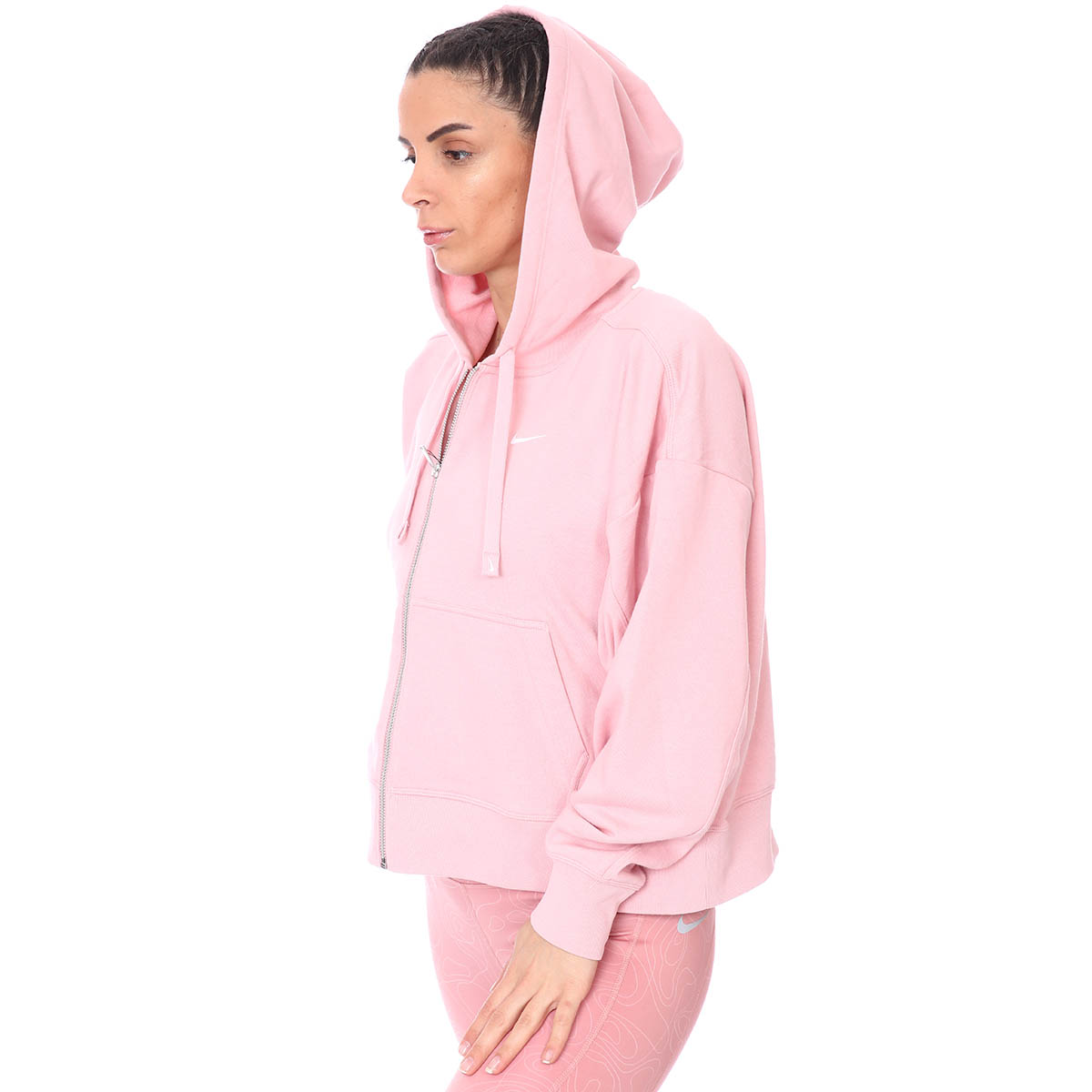 W Nk Dry Get Fit Flc Grx Fz Kadın Pembe Antrenman Sweatshirt DA0378-630