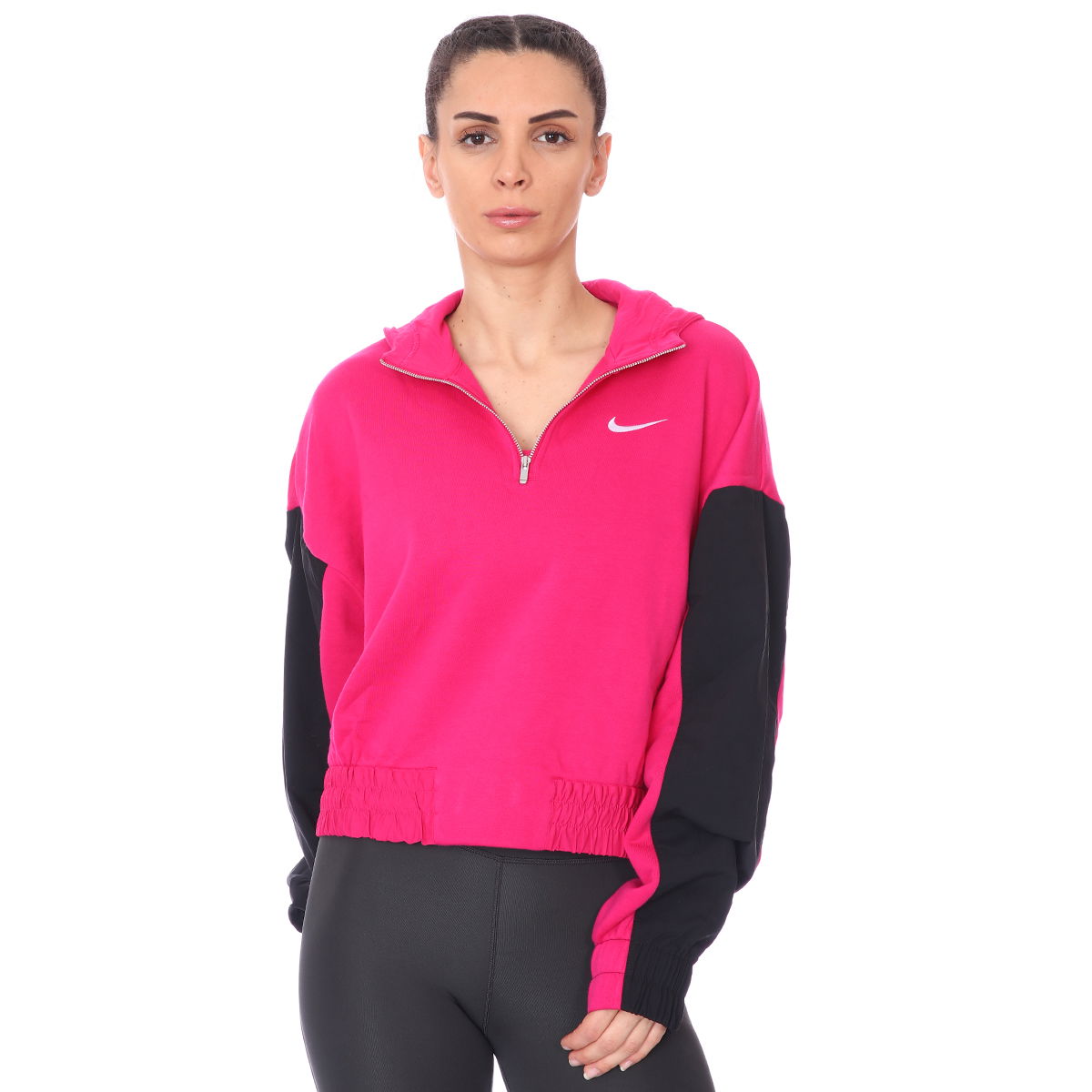 W Nsw Icn Clsh Hoodie Qz Mix Kadın Pembe Günlük Stil Sweatshirt CZ8164-615