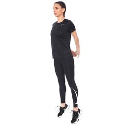 W Nk Dry Leg Tee Crew Kadın Siyah Antrenman Tişört AQ3210-010