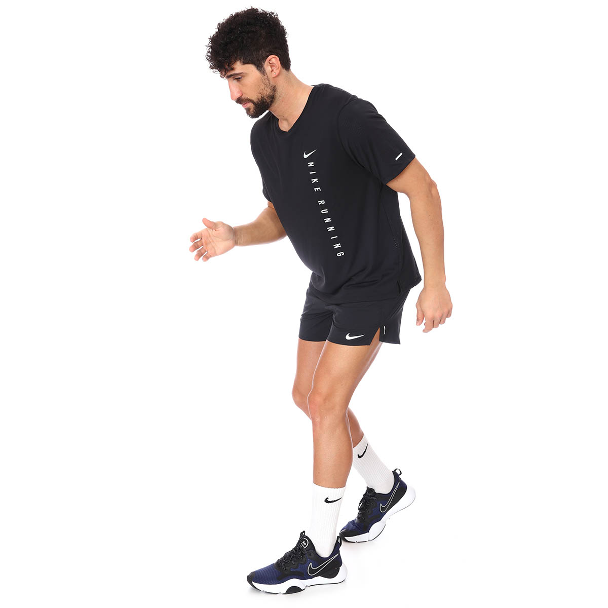 M Nk Flex Stride 5in Bf Erkek Siyah Koşu Şort CJ5453-010