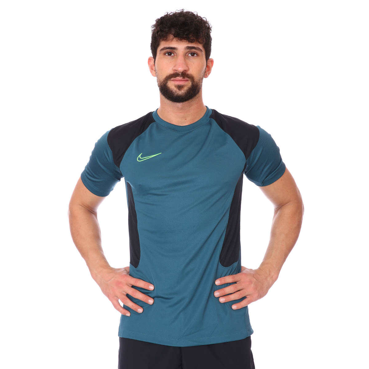 M Nk Dry Acd Top Ss Fp Mx Erkek Yeşil Futbol Tişört CV1475-393