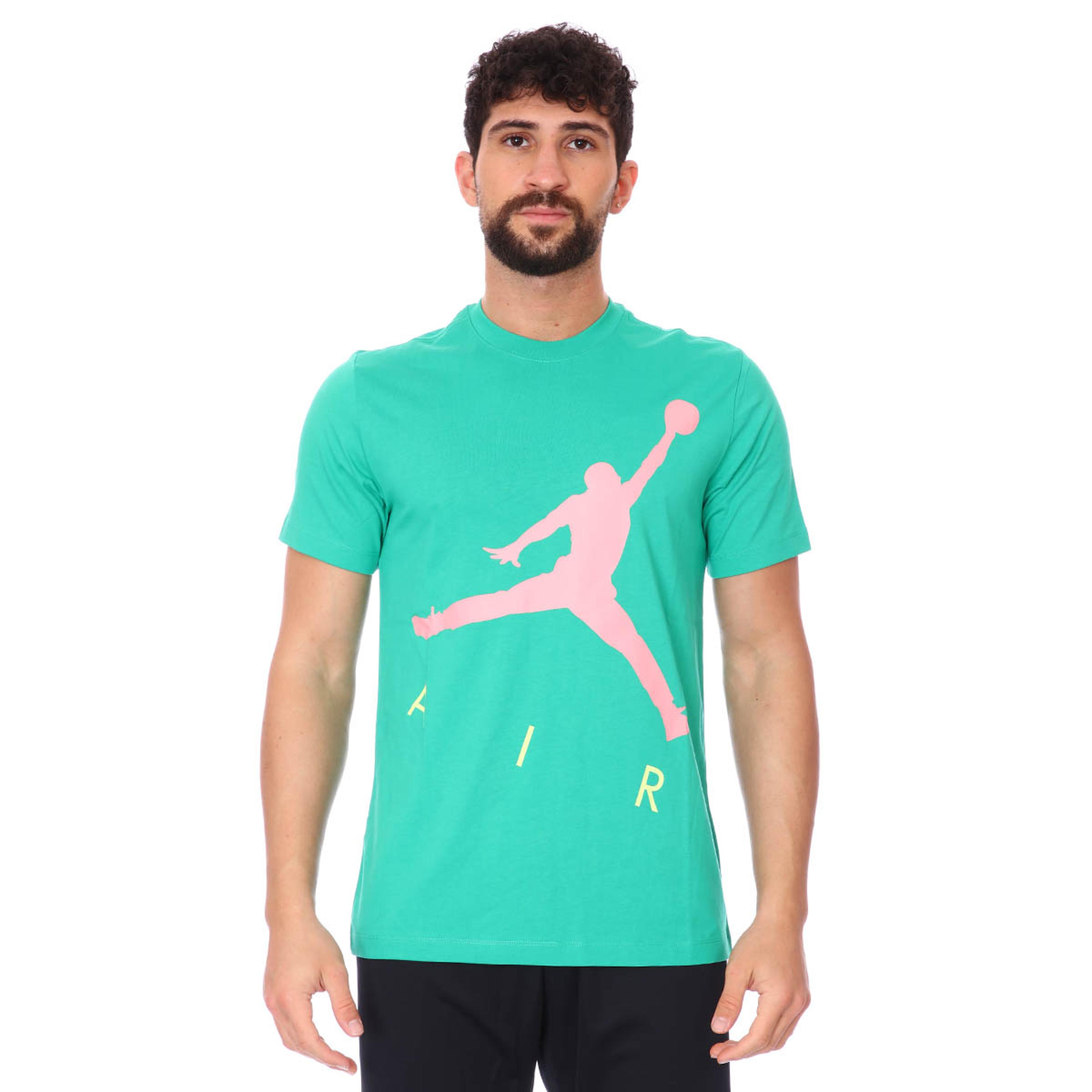Air Jordan NBA Jumpman Air Hbr Ss Crew Erkek Yeşil Basketbol Tişört CV3425-372