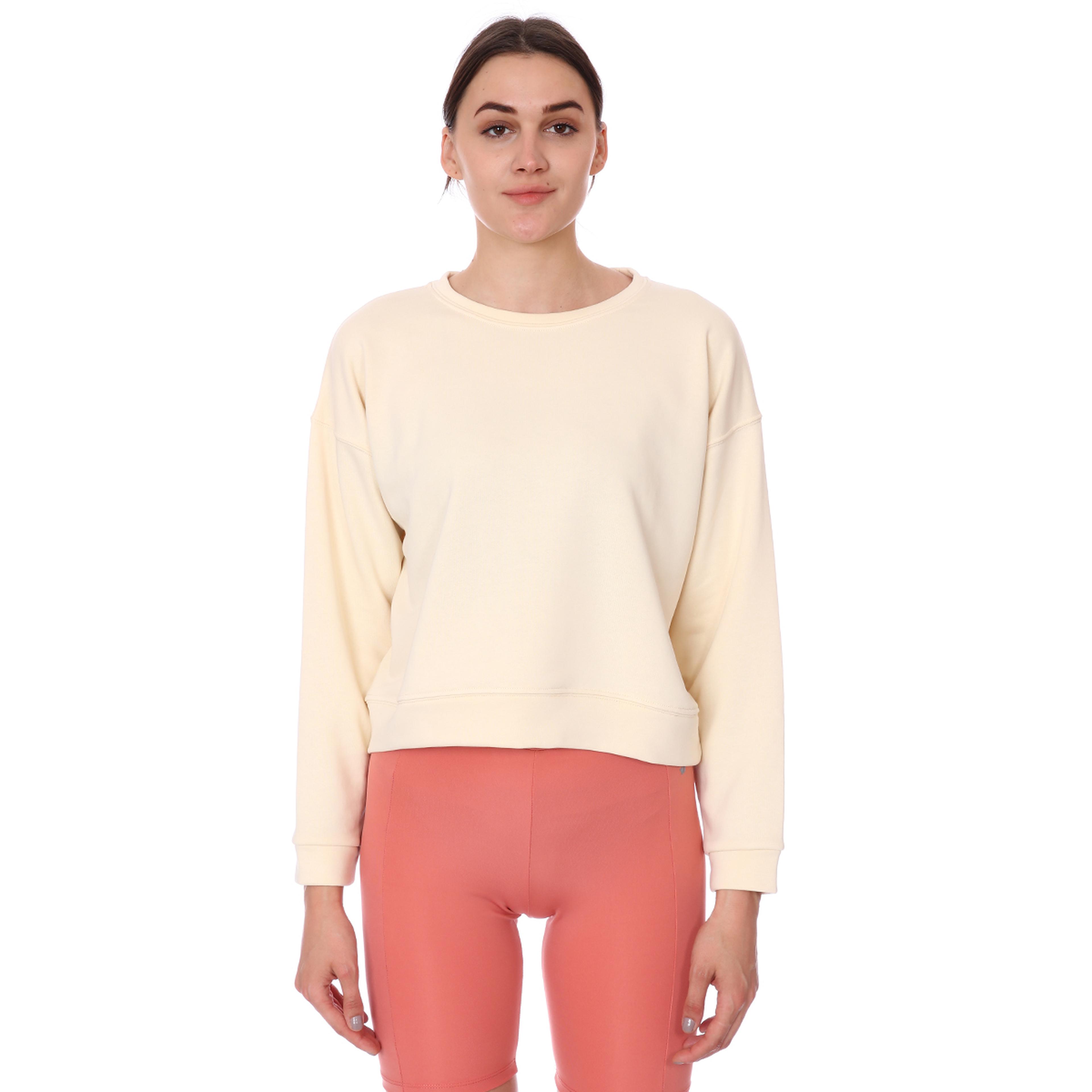 Spo-Overwomsweat Kadın Bej Günlük Stil Sweatshirt 711239-ECR-R