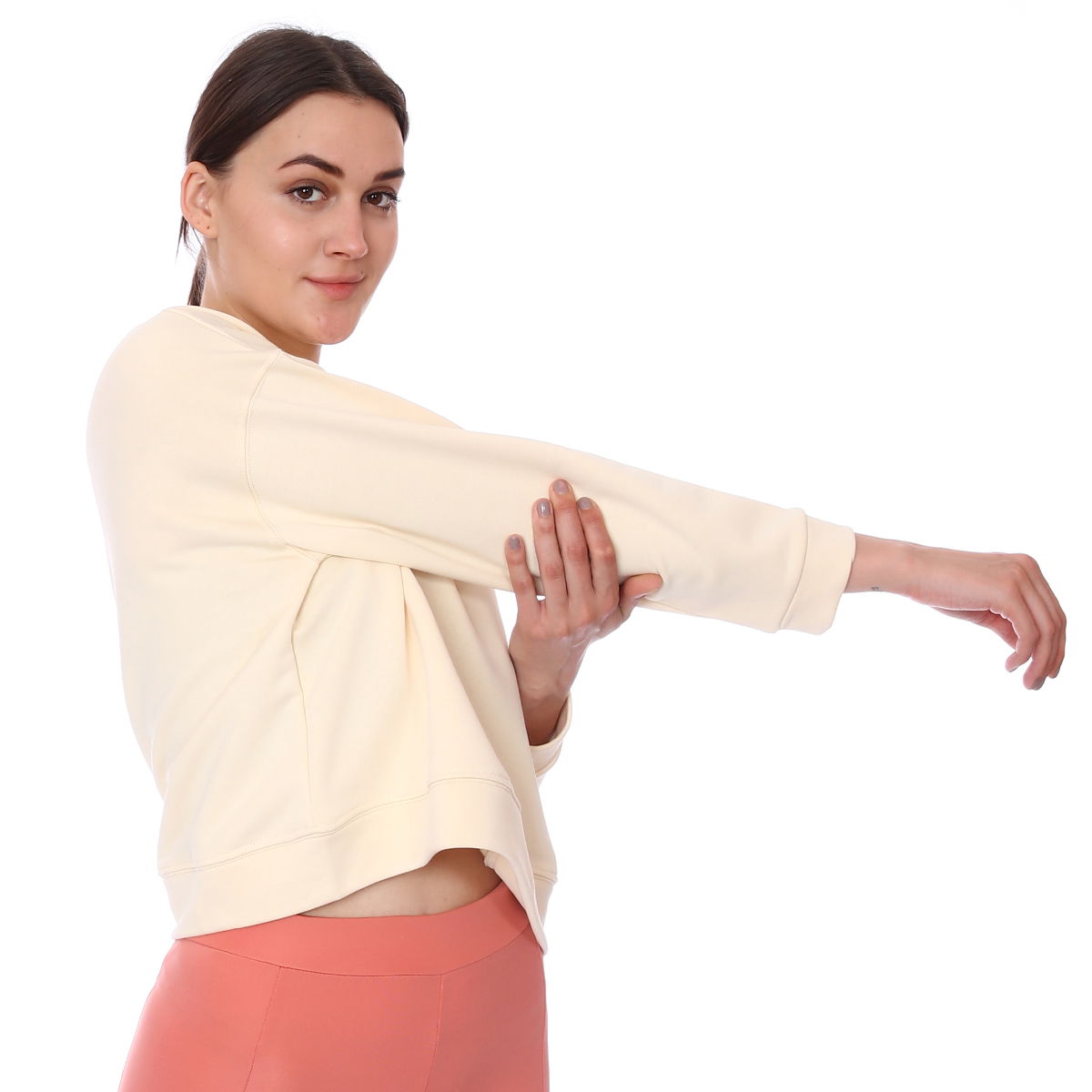Spo-Overwomsweat Kadın Bej Günlük Stil Sweatshirt 711239-ECR-R