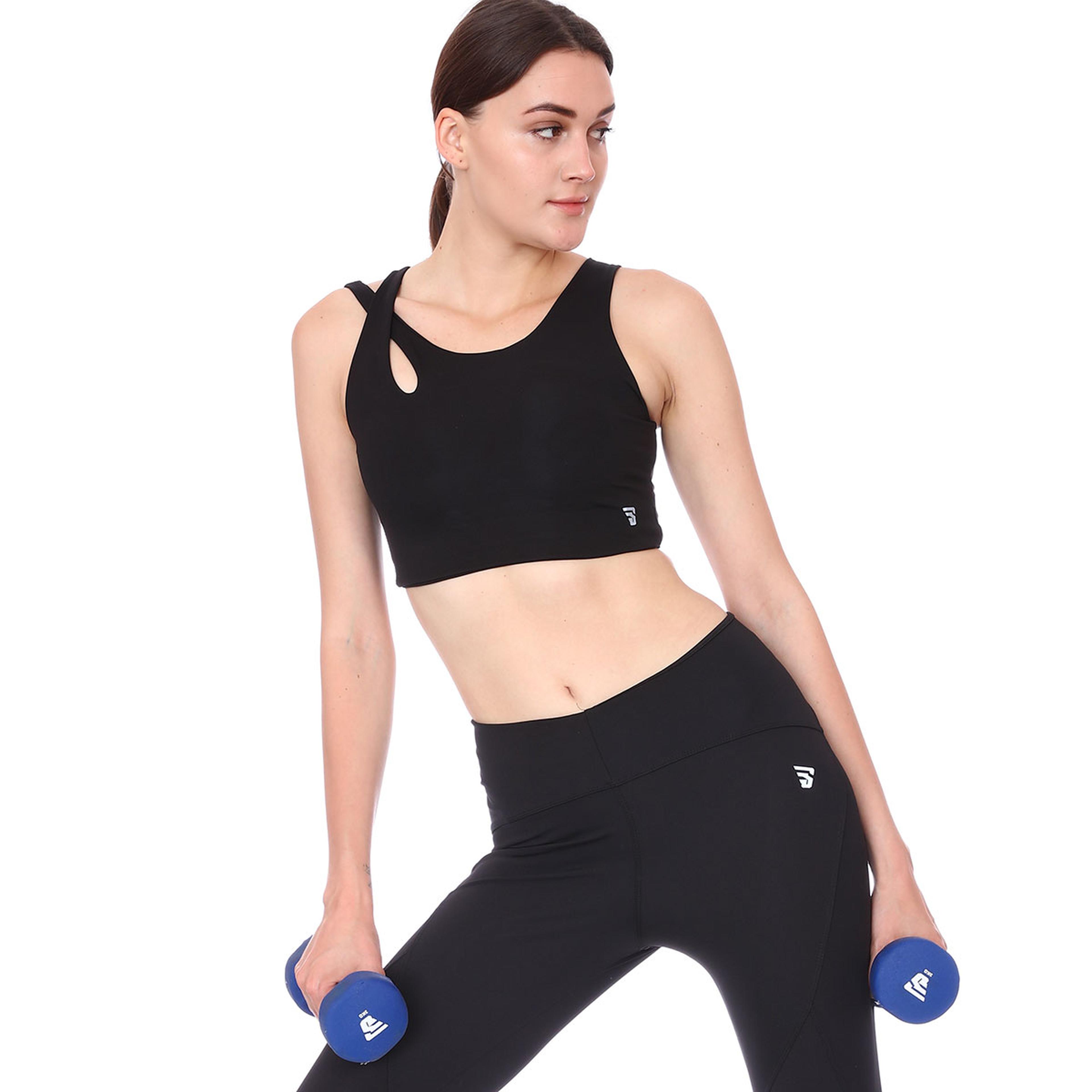 Spo-Assymetric Bra Kadın Siyah Günlük Stil Sporcu Sütyeni 712109-SYH