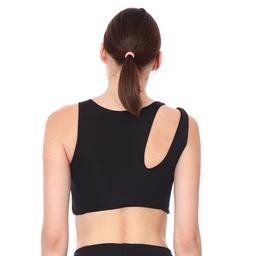 Spo-Assymetric Bra Kadın Siyah Günlük Stil Sporcu Sütyeni 712109-SYH
