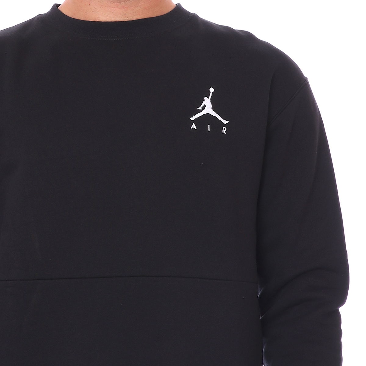 Jordan NBA Jumpman Air Fleece Crew Erkek Siyah Basketbol Uzun Kollu Tişört CT3455-011