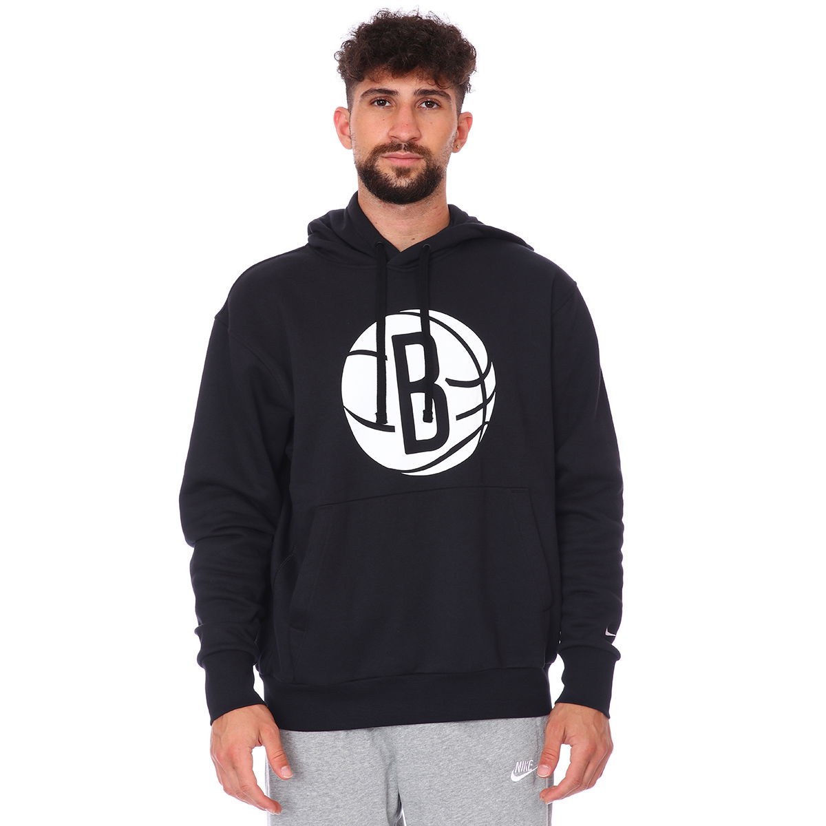 Brooklyn Nets NBA Erkek Siyah Basketbol Sweatshirt CN1187 010