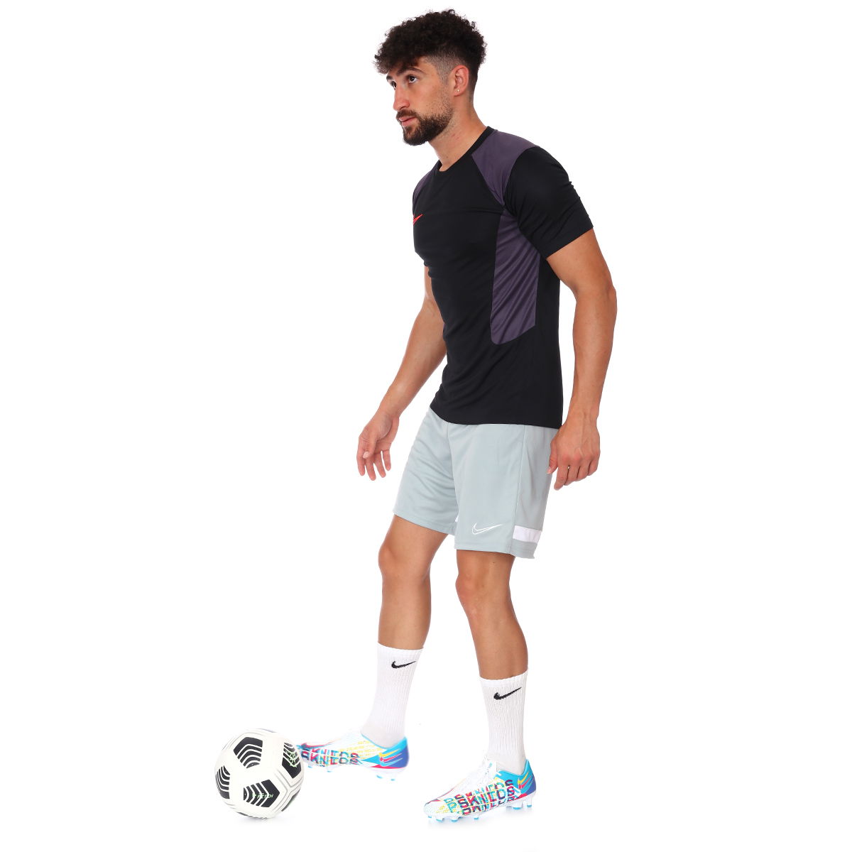 M Nk Dry Acd Top Ss Fp Mx Erkek Siyah Futbol Tişört CV1475-011