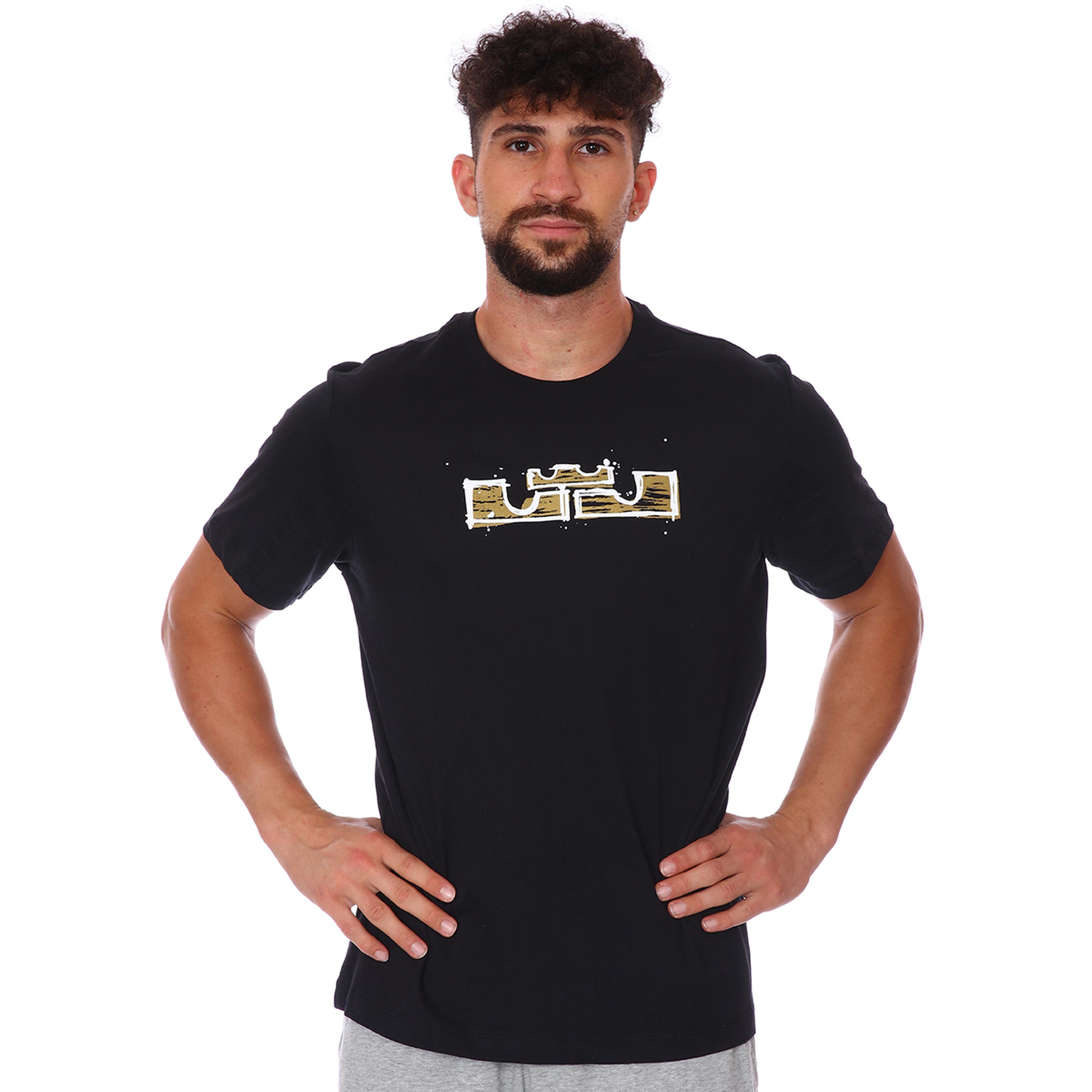 M Nk Dry Lbj Ssnl Logo Tee Erkek Siyah Basketbol Tişört DD0783-011