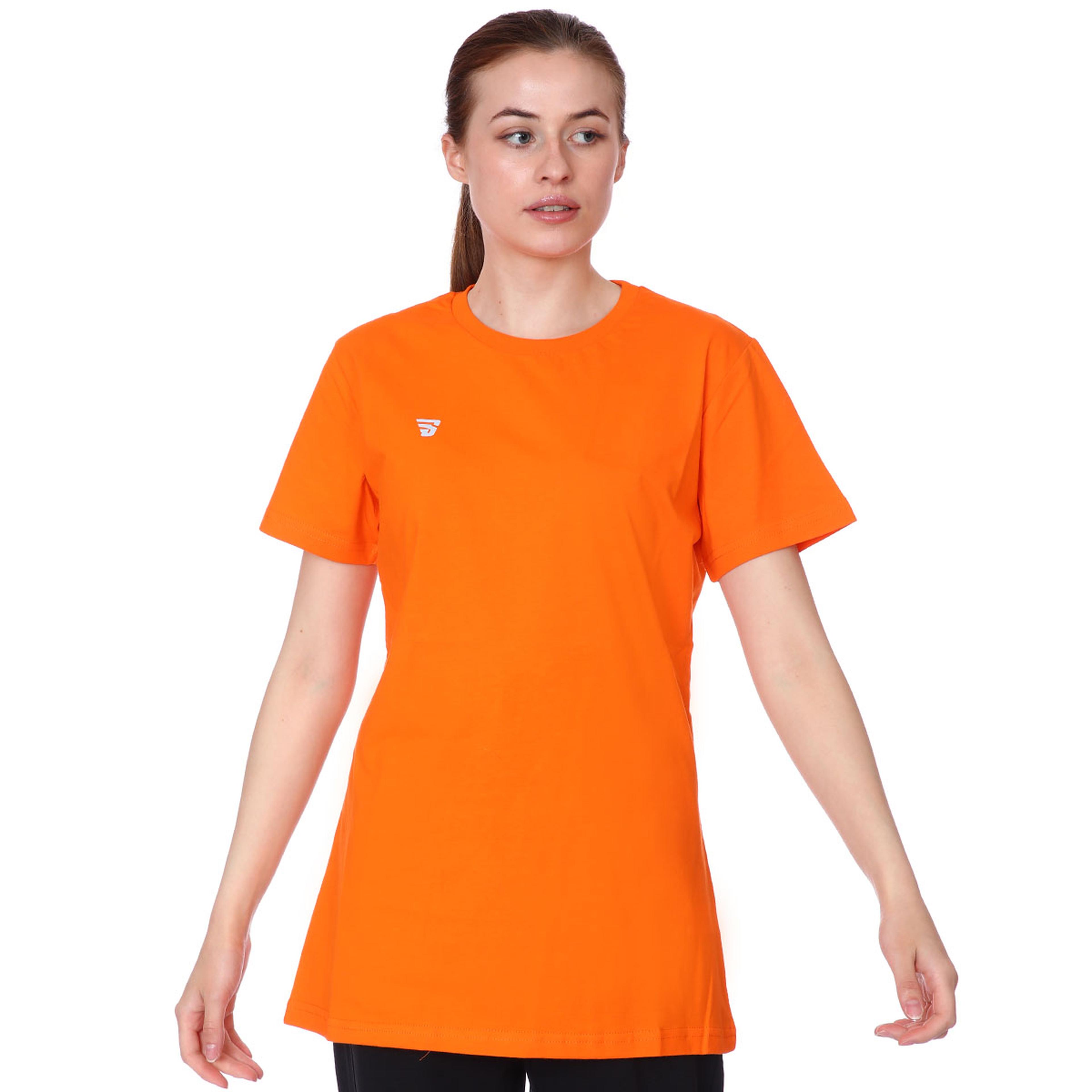 Basic Kadın Turuncu Günlük Stil Tişört TKC100105-TRN