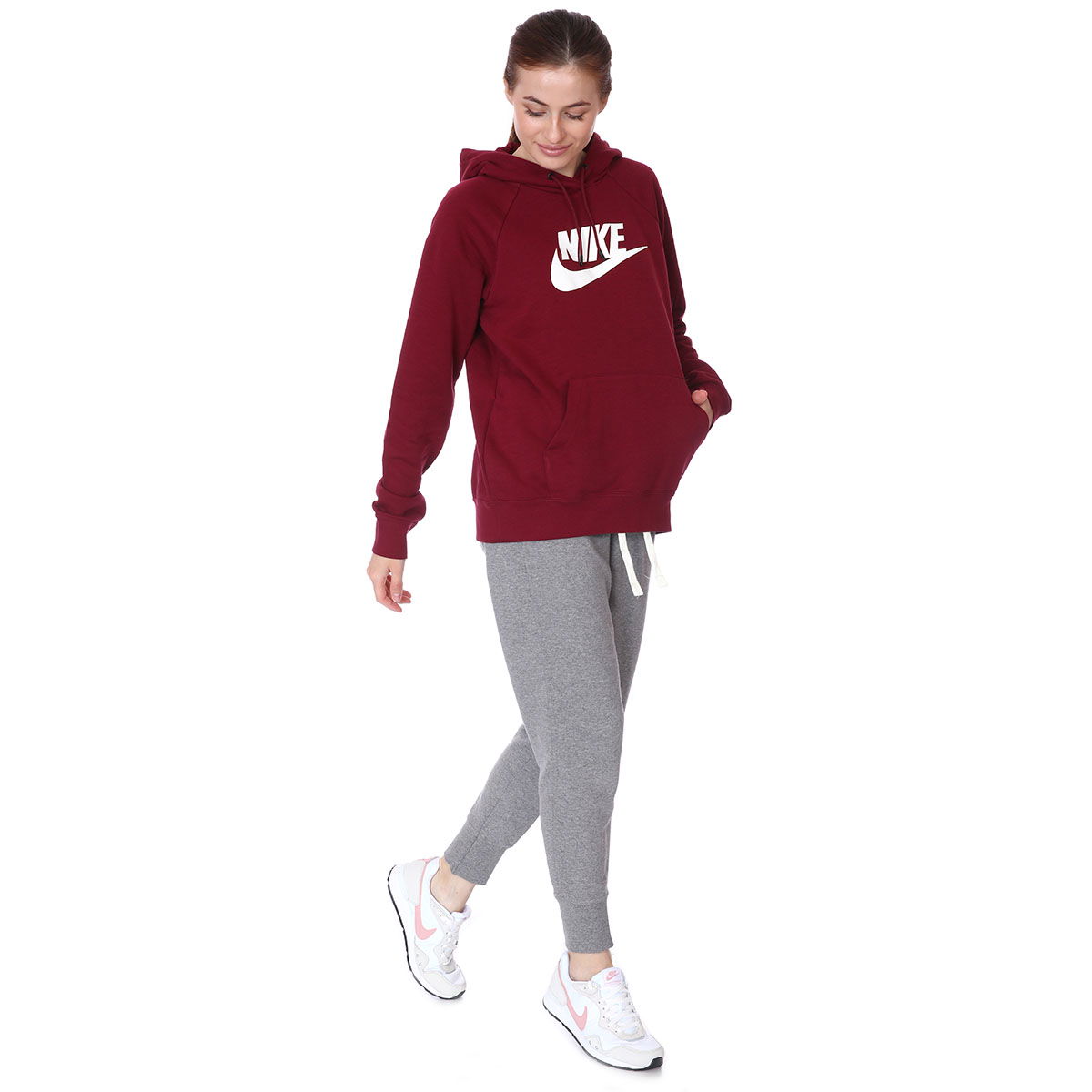 W Nsw Essntl Kadın Kırmızı Günlük Sweatshirt BV4126-638