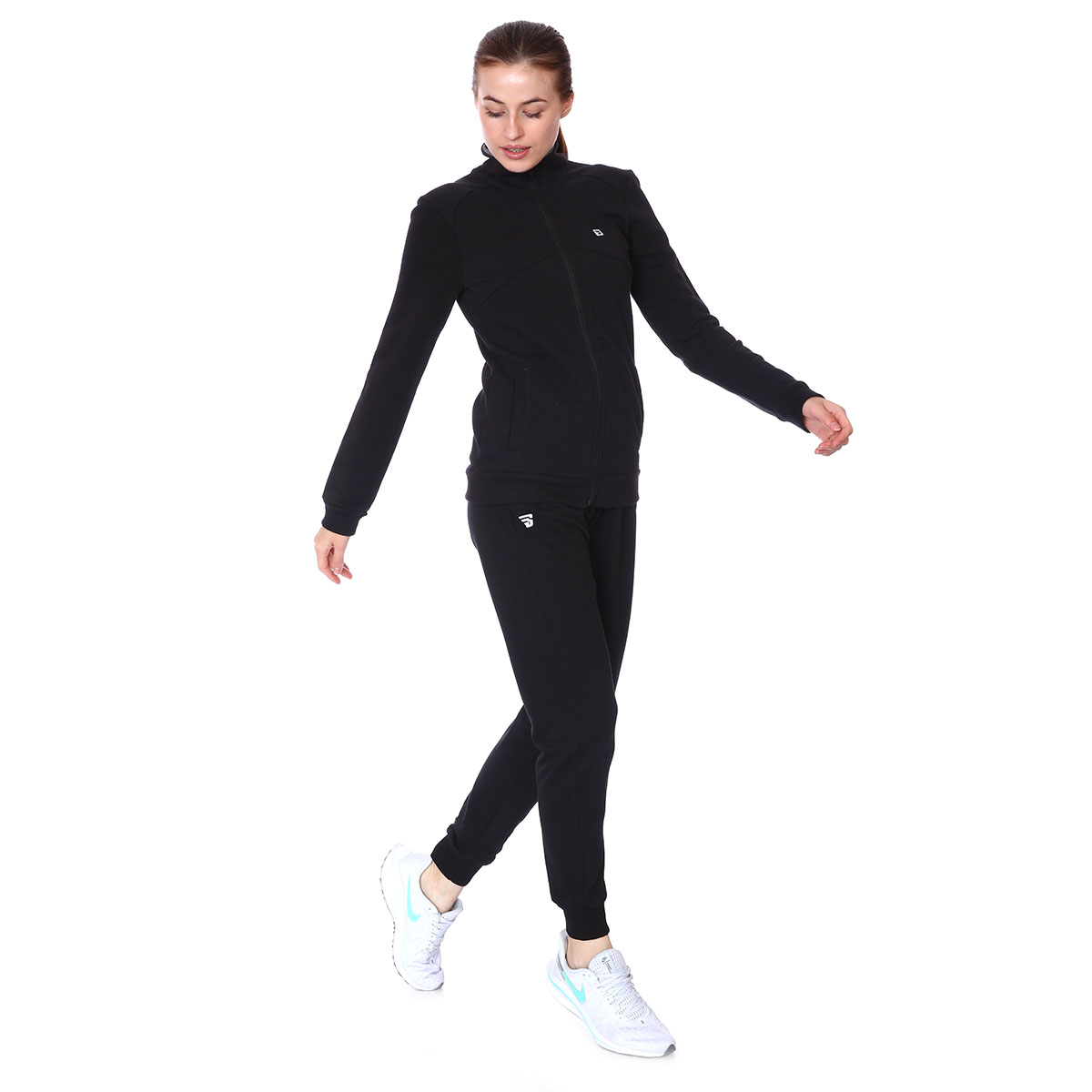 Raswomust Kadın Siyah Günlük Stil Sweatshirt 711209-SYH