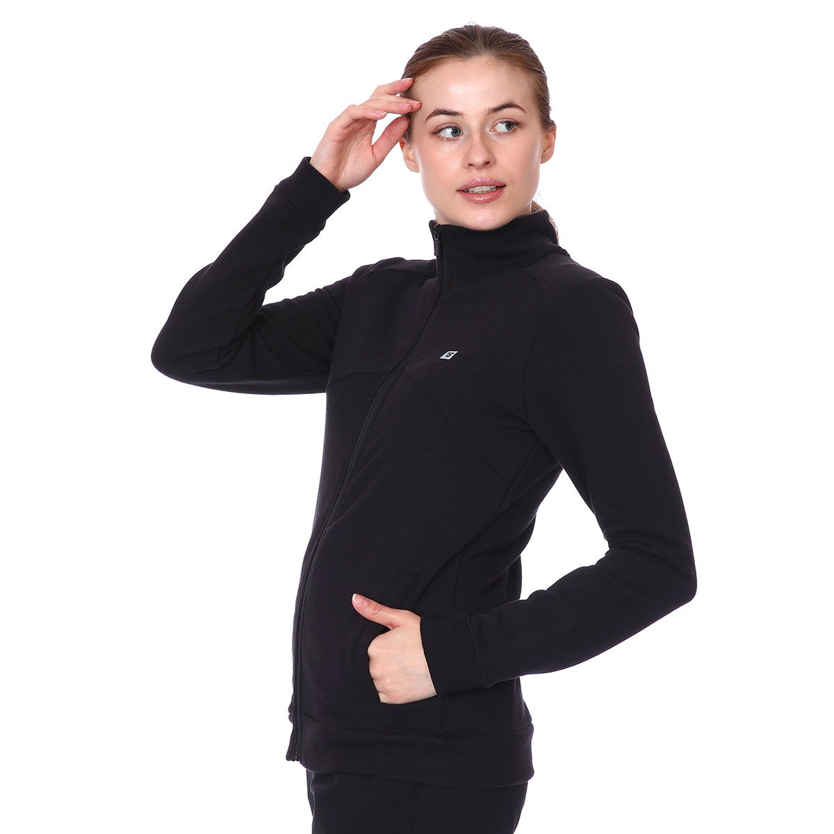 Raswomust Kadın Siyah Günlük Stil Sweatshirt 711209-SYH