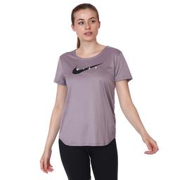 W Nk Swoosh Run Top Ss Kadın Mor Koşu Tişört CZ9278-531