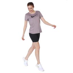 W Nk Swoosh Run Top Ss Kadın Mor Koşu Tişört CZ9278-531