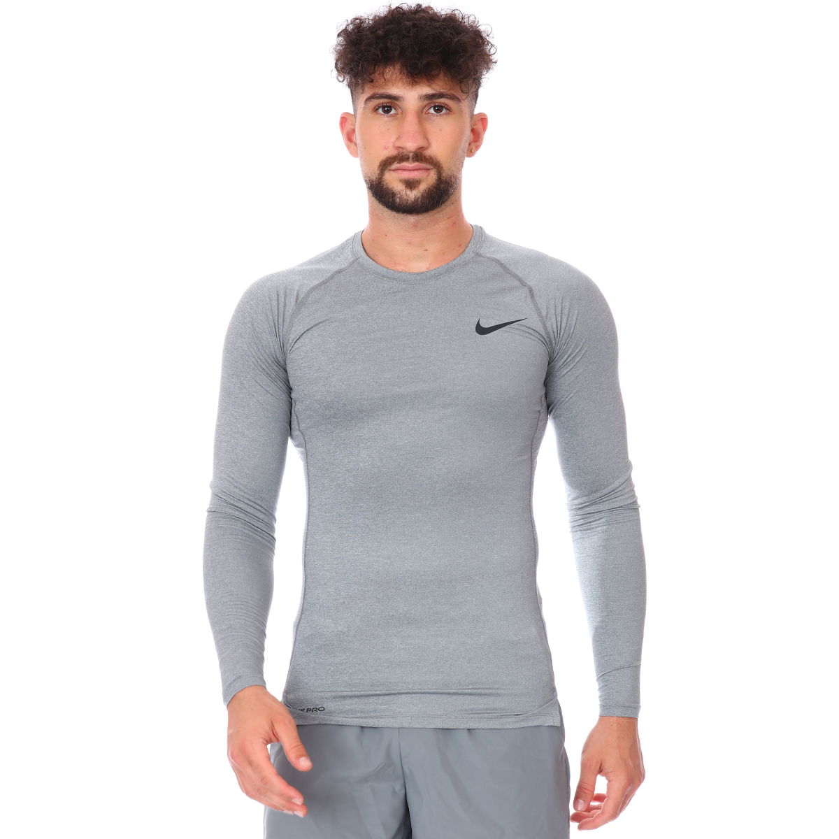 Pro Erkek Gri Futbol Uzun Kollu Tişört BV5588-068