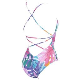W Twist Back Reversible One Piece Kadın Çift Taraflı Pembe Yüzücü Mayosu 003058901