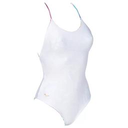 W Twist Back Reversible One Piece Kadın Çift Taraflı Pembe Yüzücü Mayosu 003058901
