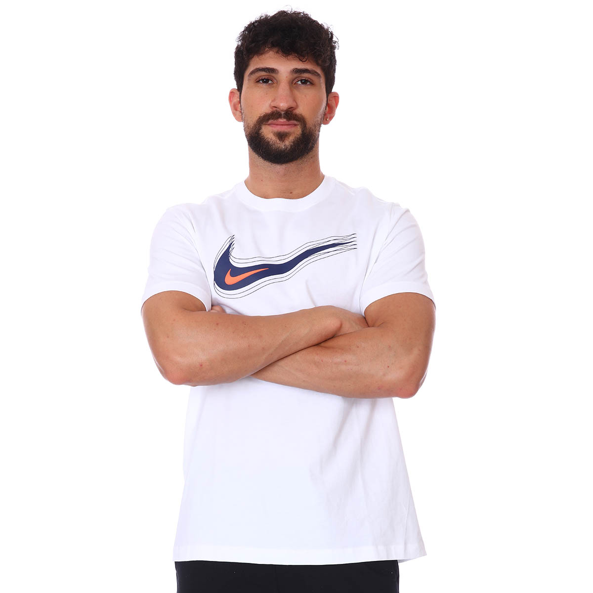 M Nsw Tee Swoosh Erkek Beyaz Günlük Stil Tişört DB6470-100