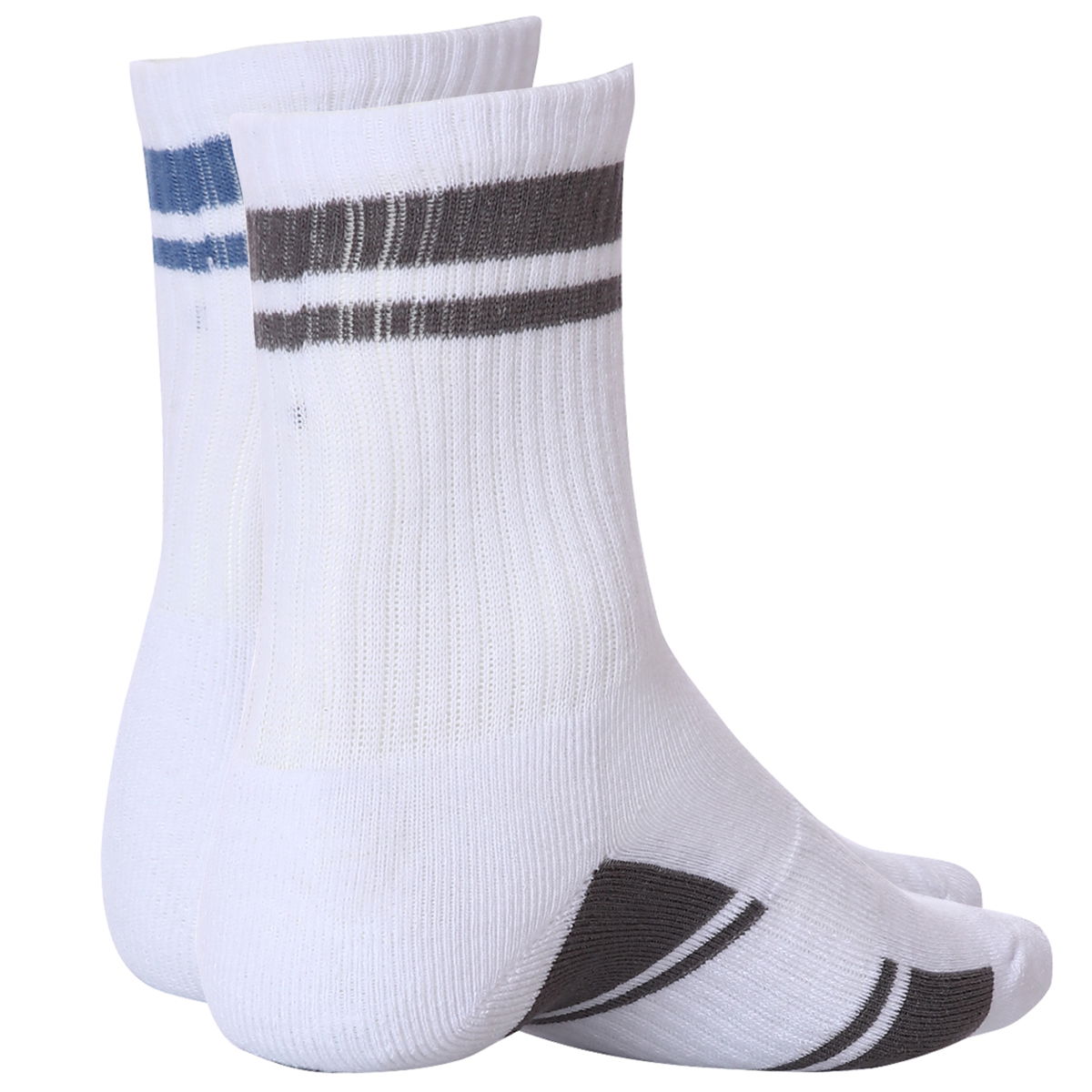 Sportive Tenis Corap Çizgili 2Li Unisex Beyaz Günlük Stil 2'li Çorap 2021013-BÇ