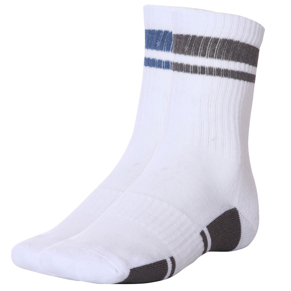 Sportive Tenis Corap Çizgili 2Li Unisex Beyaz Günlük Stil 2'li Çorap 2021013-BÇ