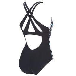 W izumi Criss Cross Back One Piece Kadın Siyah Yüzücü Mayo 002938505