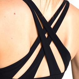 W izumi Criss Cross Back One Piece Kadın Siyah Yüzücü Mayo 002938505